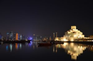 The Museum of Islamic Art with Doha skyline in the background